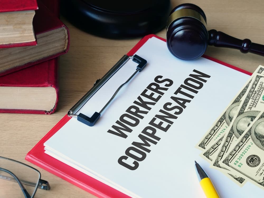 Workers compensation is shown using a text